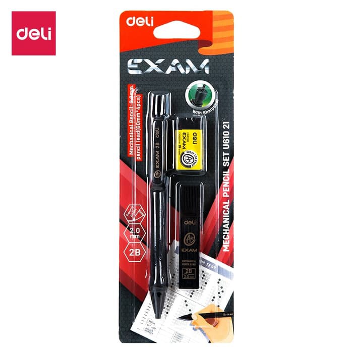 

DELI - EU61021 Pensil Mekanik Ujian 2B Peralatan Ujian Sekolah