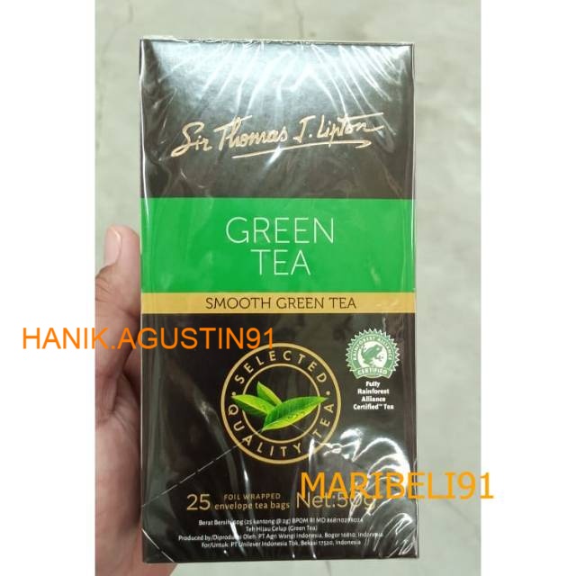 

TEH LIPTON GREEN TEA ISI 25'S maribeli91