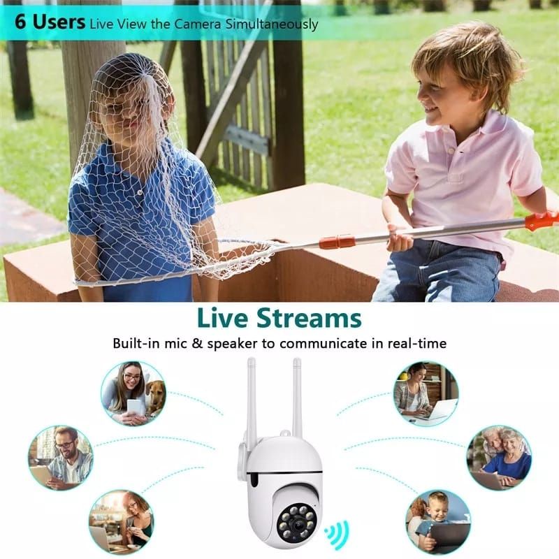 IP CAMERA OUTDOOR WIFI V380 PTZ SPEED DOME 8MP IP CAM CCTV AUTO TRACKING WIRELESS FULL HD 1080P