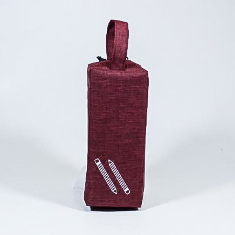 Pensil case denim tuton maroon  jumbo/ kotak pensil jumbo / tempat pensil cewek cowok / pensil case pria wanita / tempat pensil anak | Abigadu