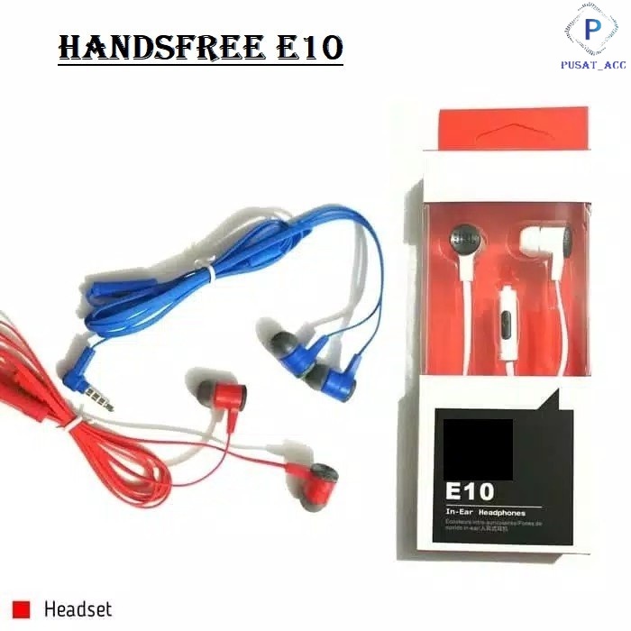 Stereo in Hear Handsfree Headset E 10  Sporty Bass + Mic