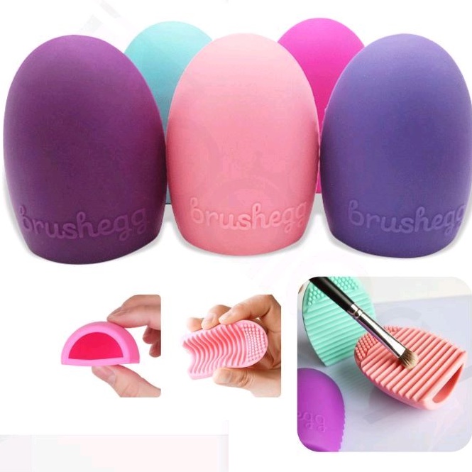 Brush Egg Pad Alat Pembersih Kuas Makeup Brush