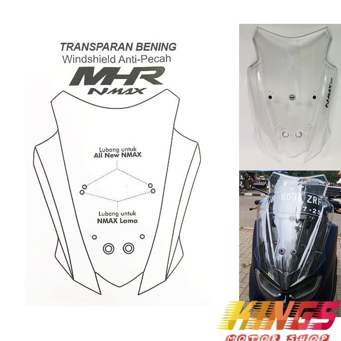 Windshield Visor Anti Pecah Yamaha NMAX 2020 NMAX Old MHR Original kings-m0 dijamin