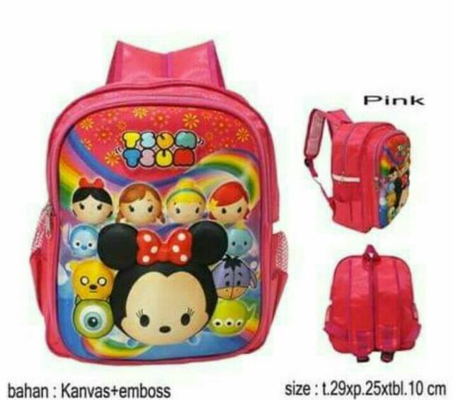 Tas anak 3D paud dan TK karakter helokity tsum tsum