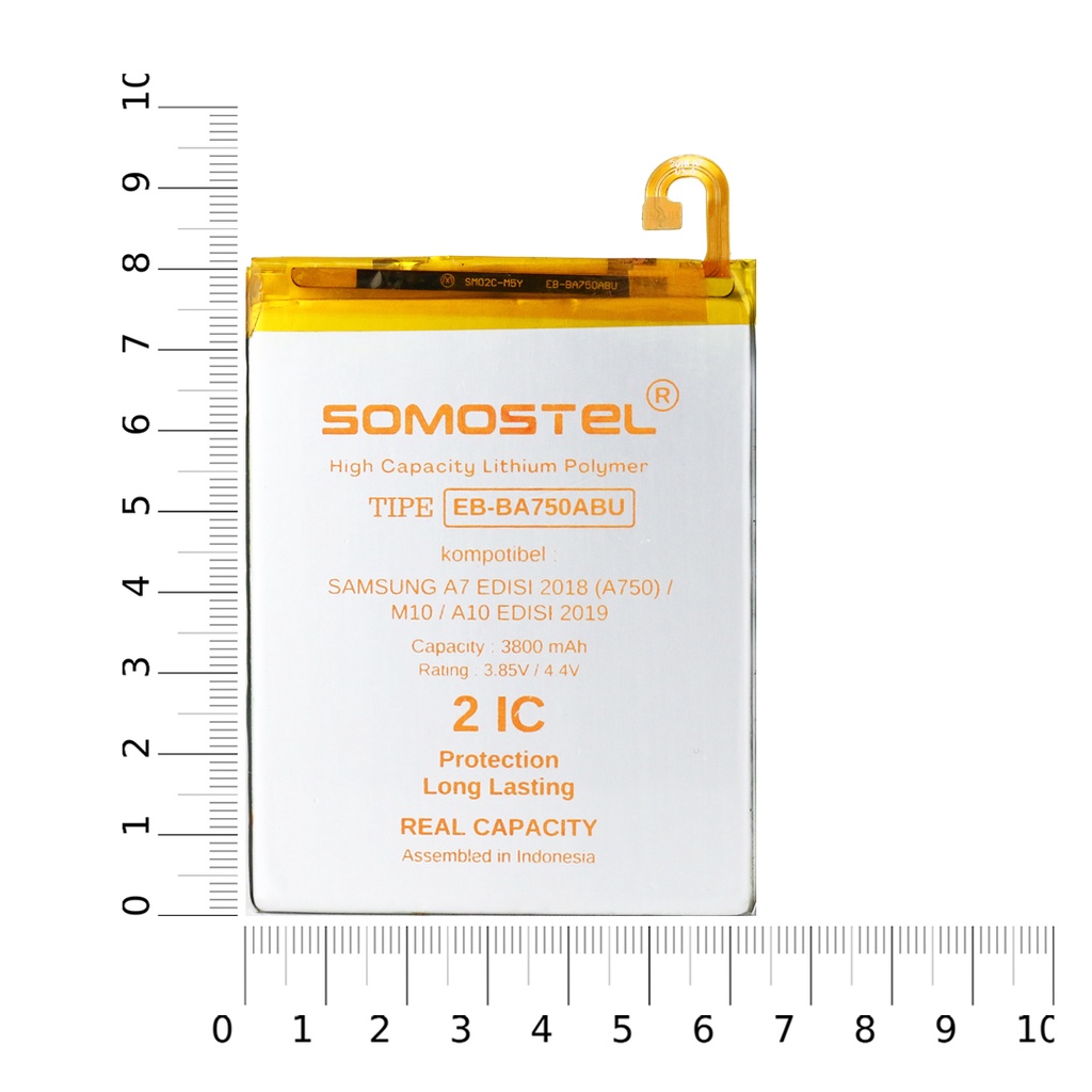 Somostel - EB BA750ABU Samsung M10 / A10 Edisi 2019 / A7 edisi 2018 A750 Batre Batrai Baterai