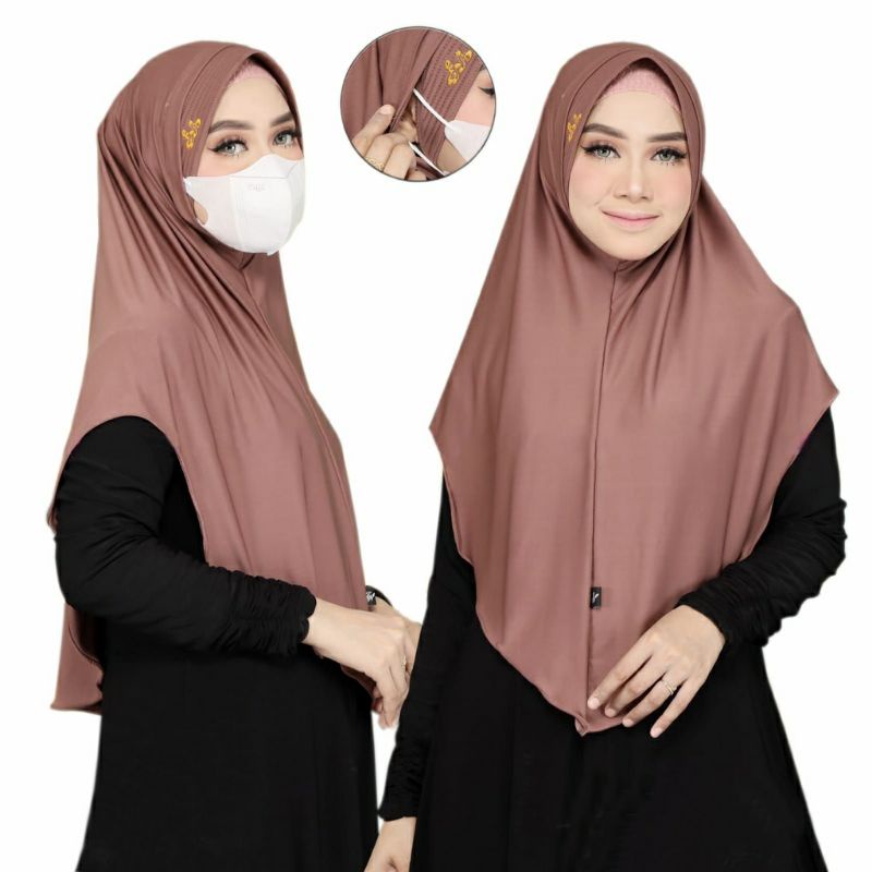 jilbab instan bergo Jersey Melinda / hijab instan polos kekinian /hijab wanita muslimah
