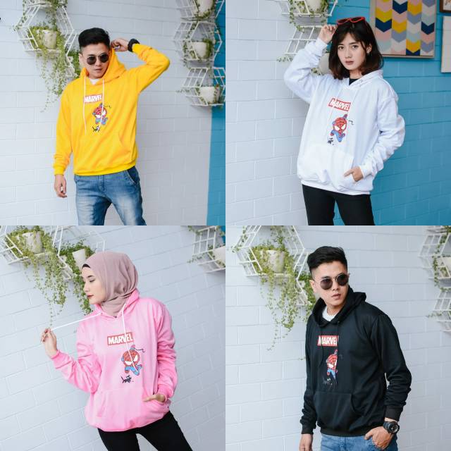 MARVEL SPIDER HOODIE UNISEX - ATASAN KEREN KEKINIAN PREMIUM