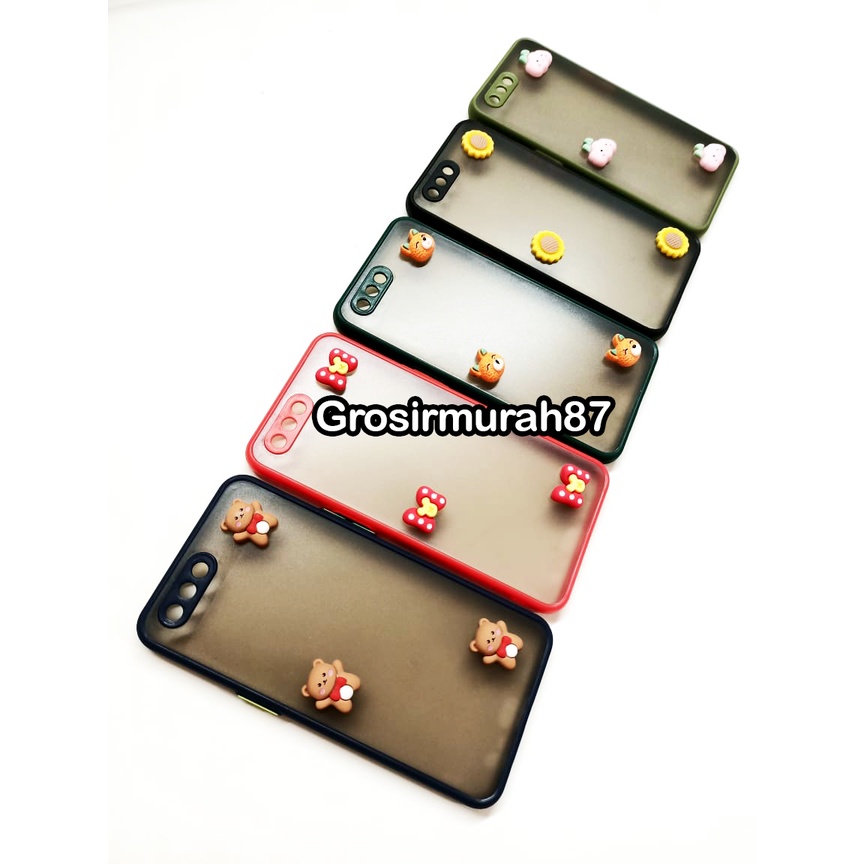 candy macaron softcase case tebal kondom hp oppo a3s Pink maroon kuning hitam navy