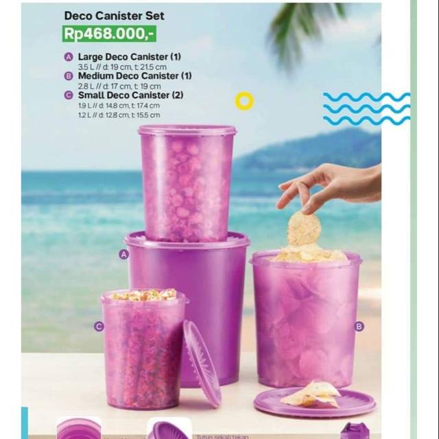 Promo Tupperware Deco Canister Set