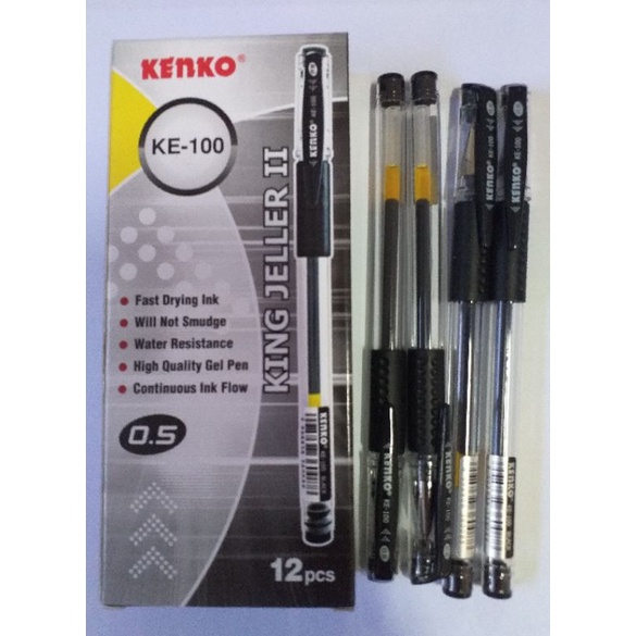 

Pulpen/Bolpoint/bollpen/Pen Gel Kenko KE -100 ( HITAM )