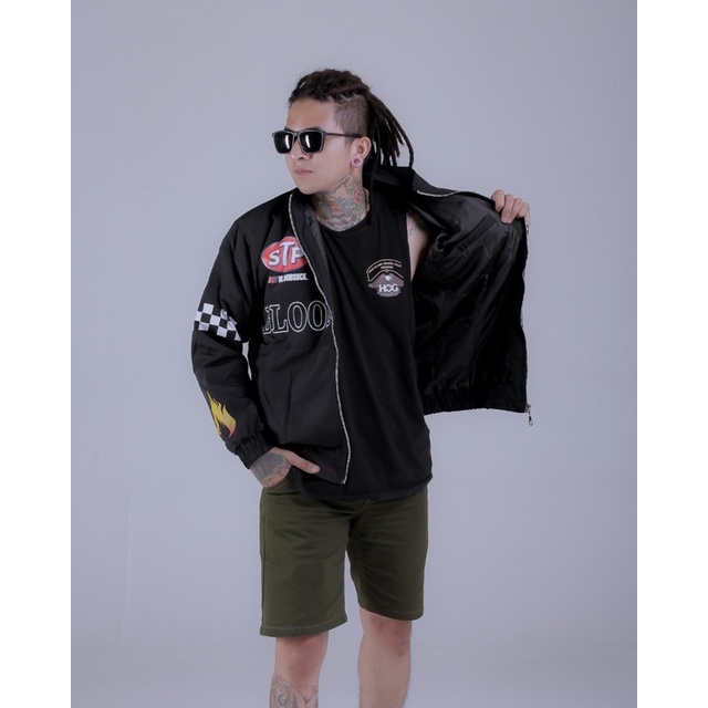 BLOODSUCK Jaket Nascar Jaket Racing Jaket Parasut Jaket Pria