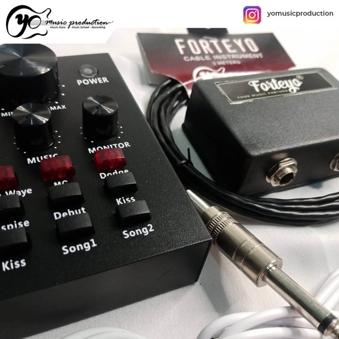 PROMO Paket Rekaman Gitar Akustik Elektrik V8 Soundcard Original Free Kabel