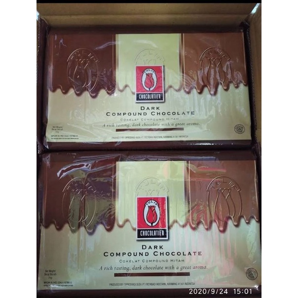 TULIP Dark Compund COKLAT 1kg / Dark Coklat Tulip Compound Batang 1 kg