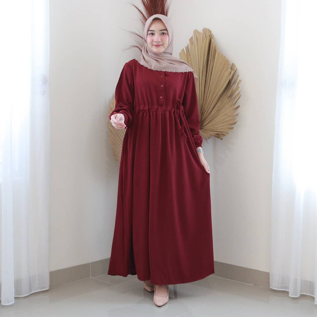 Sandra Dress Muslim Wanita Lebaran murah terbaru kondangan konveksi.tanah.abang Moscrepe-7
