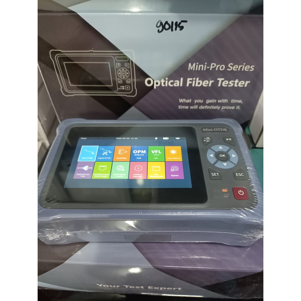 OPTICAL FIBER TESTER MINI OTDR DE1201A TOUCHSCREEN/LAYAR SENTUH BARU