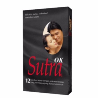Kondom Sutra Hitam OK 12 Pcs+3 Pcs - Daya Tahan Lama Tipis, Murah, Anti Bocor, Privasi Aman - Sofit