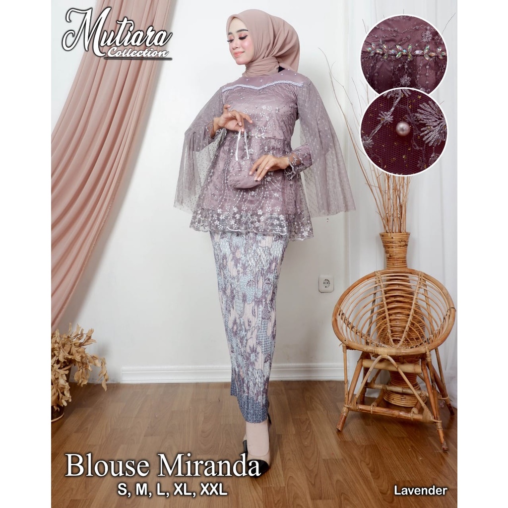 Blouse Miranda_Blouse kebaya_Blouse kebaya tulle