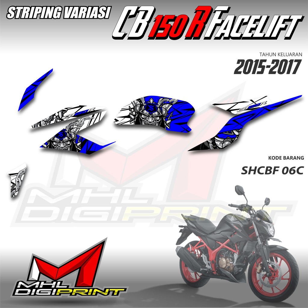 STRIPING VARIASI CB 150R FACELIFT - STIKER CB 150R - SHCBF 06