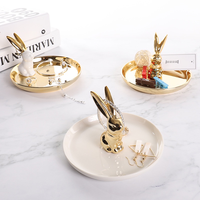 Tempat Perhiasan Aksesoris Rabbit Kelinci Tray Accesoris Jewelry/ Tempat Kunci Hiasan Meja Souvenir