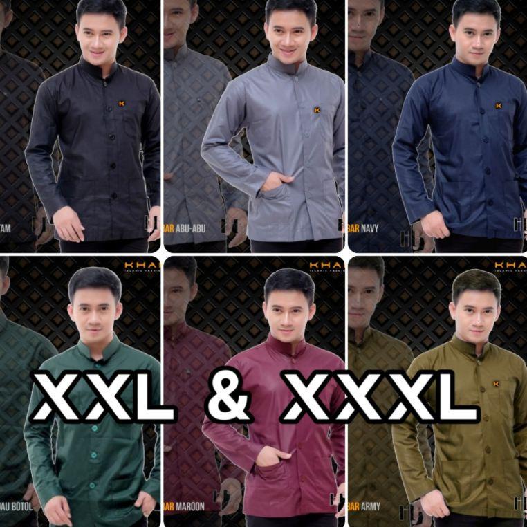 XXL & XXXL BAJU KOKO HAIBAH POLOS KHAIBAR MODEL BAJU KOKO AMMU BAJU KOKO POLOS AN-NUR ALLEBAS KAZIMI