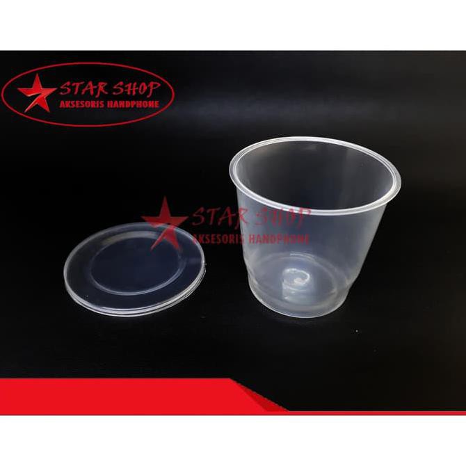 CUP PUDING 150 ML - GELAS PUDING AGAR 150ML DAN TUTUP GELAS ISI 25 PCS