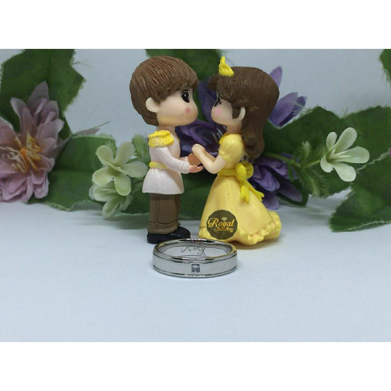 Cincin kawin nikah tunangan pria emas perak palladium 432