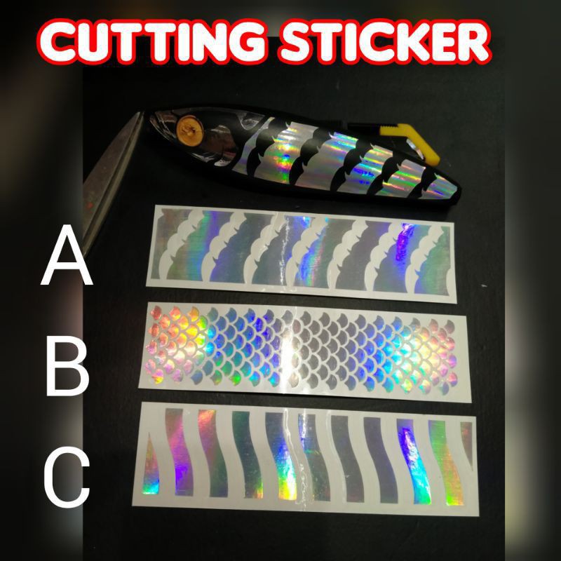 STIKER HOLOGRAM POPPER STICKBAIT LURE FISHING