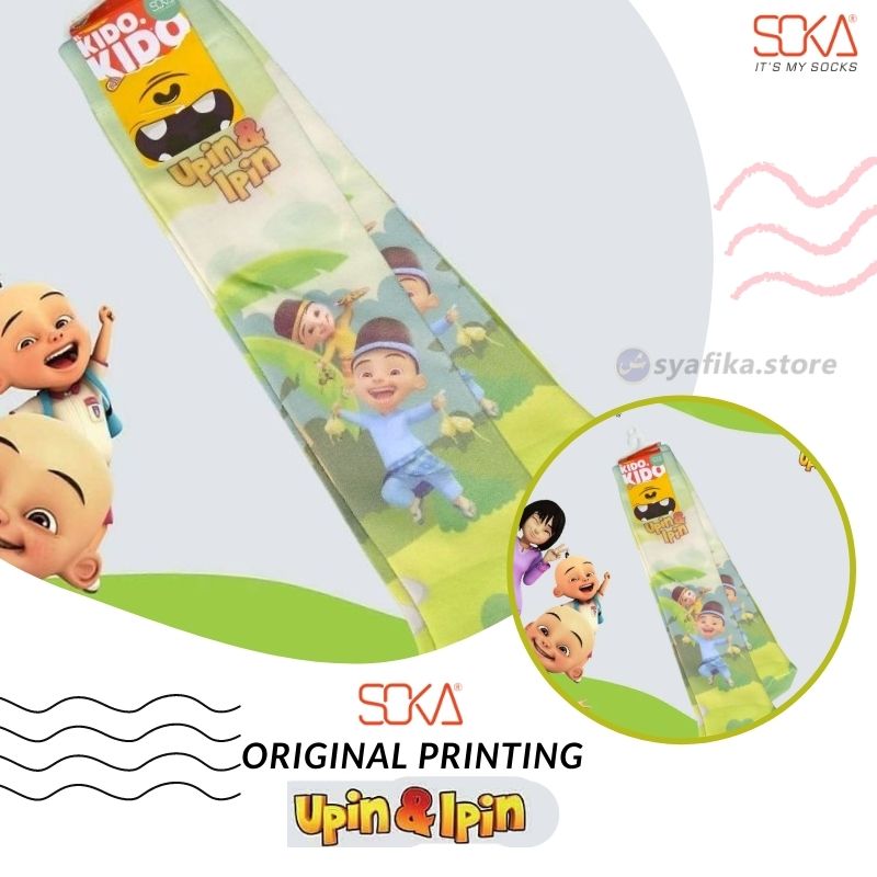 Kaos Kaki Anak Upin Ipin - Kaos Kaki SOKA Original Printing Series