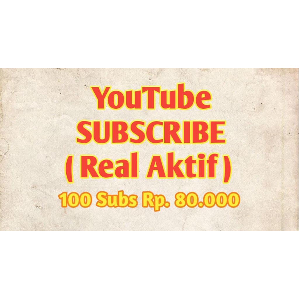 Subscriber VIP Real Aktif 100 Subs