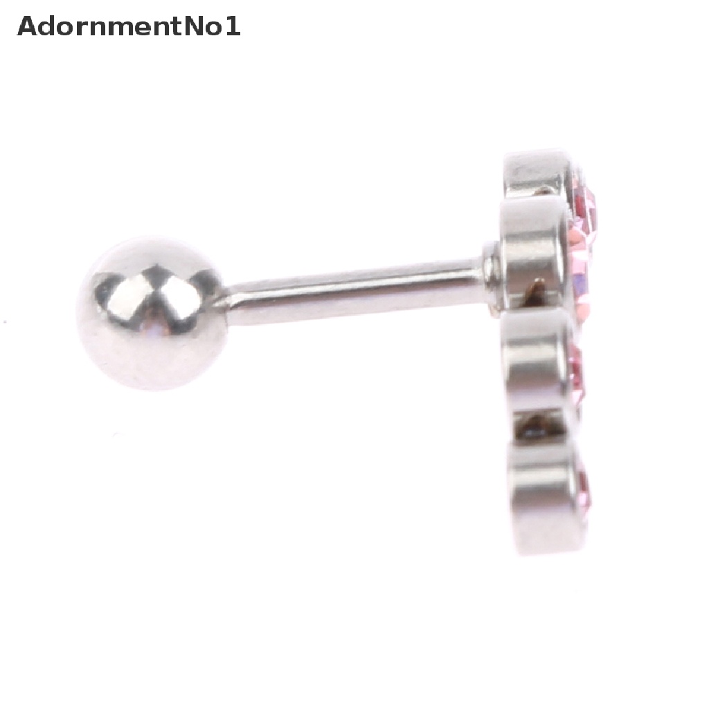 (AdornmentNo1) 1pc Anting Tindik Tulang Rawan Telinga Bahan Stainless Steel