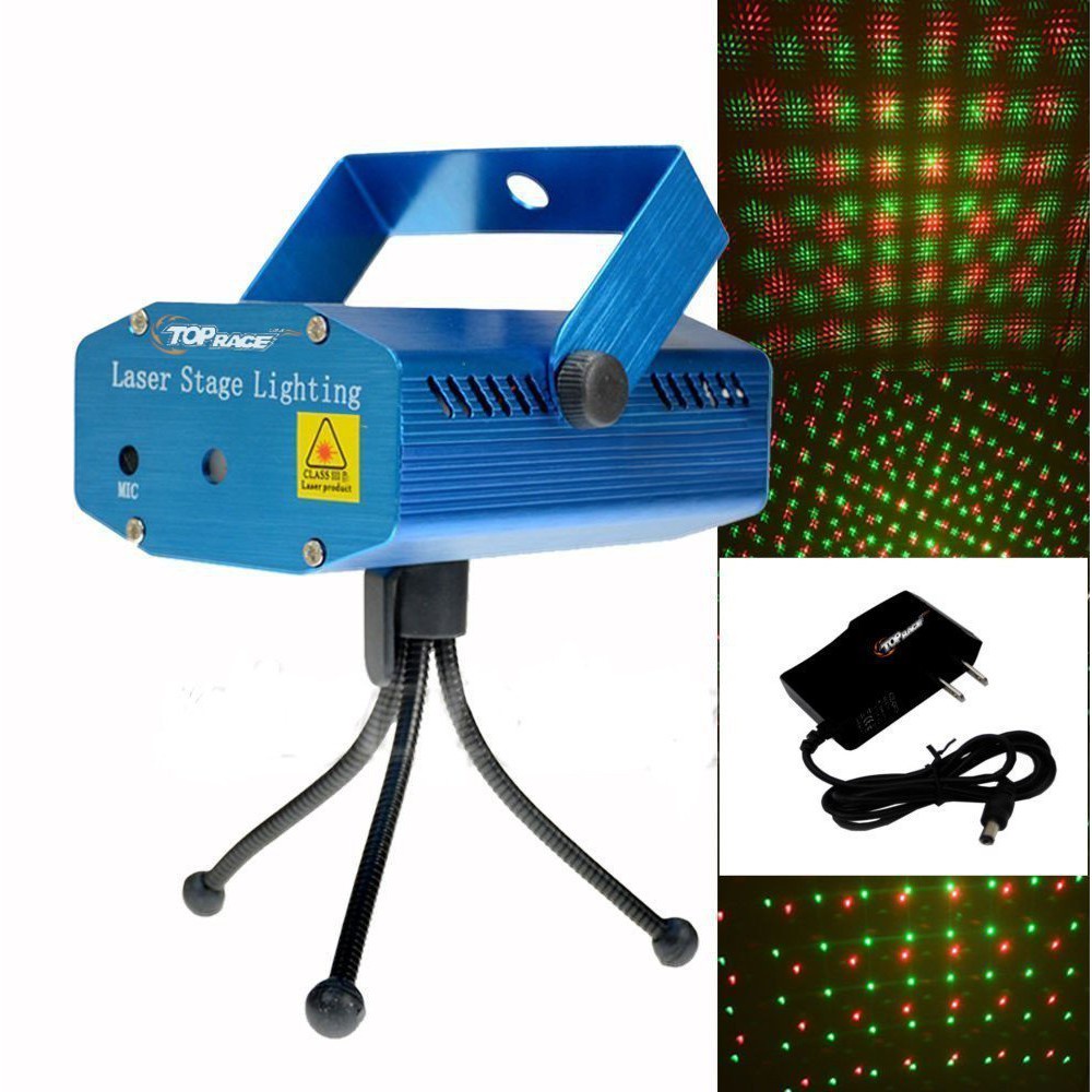 Mini Laser Stage Lighting Proyektor Lampu Disco Ruangan Lampu Sorot Sensor Musik