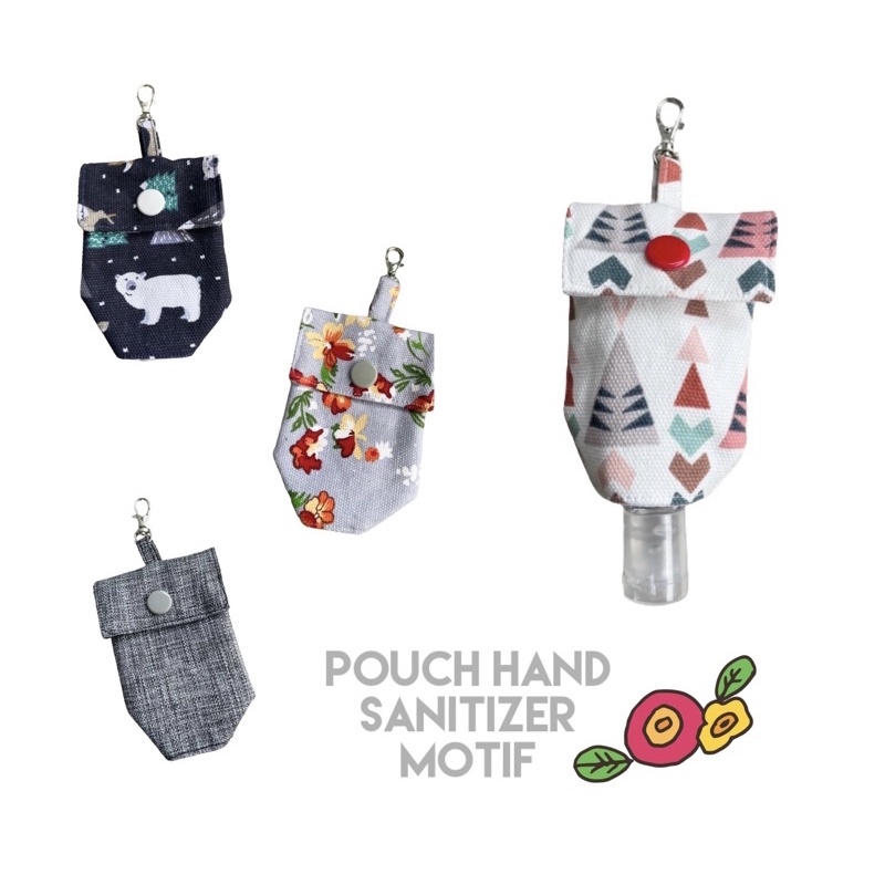 pouch hand sanitizer kanvas motif