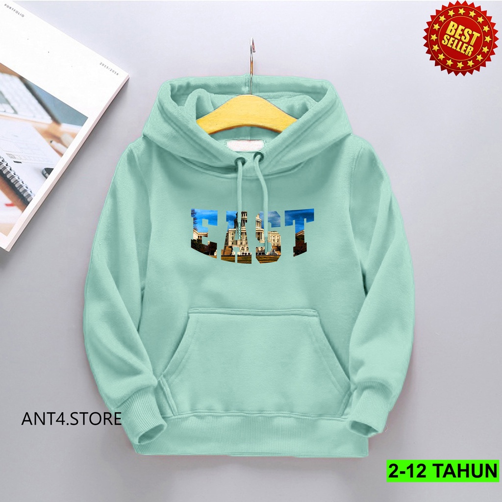 Hoodie EAST Anak Laki Laki Perempuan / Jaket Anak BEST SELLER  Anak Usia 2 - 12 Tahun / Sweater TERBARU Anak Cewek Cowok  Switer Distro Bisa COD