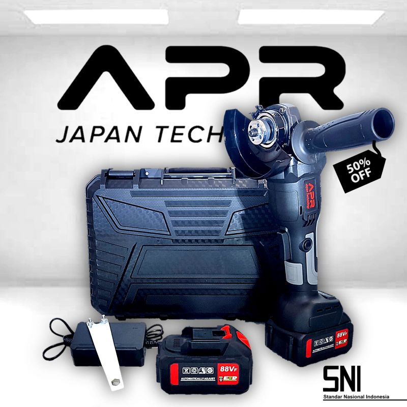 Gerinda APR Cordless Baterai Tanpa Kabel Angle Grinder JapanTech