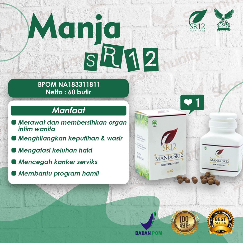 BISA COD✔ MANJAKANI MANJA SR12 / MANJAKANI SR12 / MANJAKANI ACEH / manja sr12 / obat keputihan