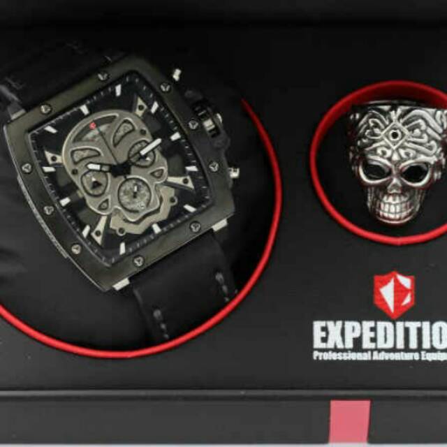 Jam Tangan Sport Expedition E6688 Original Limited Edition full Black