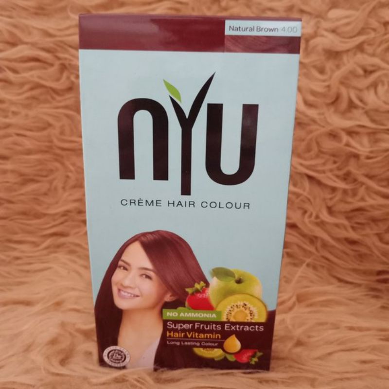 ORIGINAL NYU CREME HAIR COLOUR NATURAL BROWN 4.00 / CAT PEWARNA RAMBUT NYU BROWN