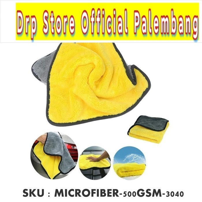 Lap Kain Detailing Microfiber 500gsm 30 x 40 cm Wax Mobil Motor Halus