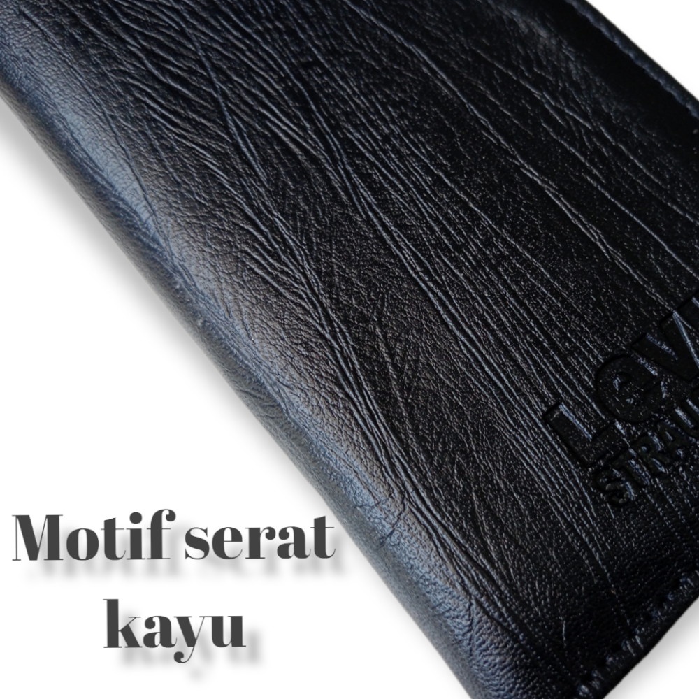 LCN Fashion Dompet Pria Bahan Kulit PU Premium Leather J37 LONG - Hitam