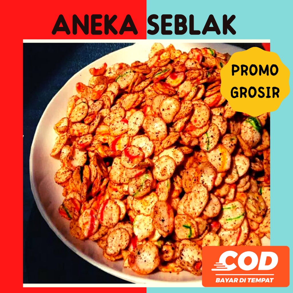 

(PROMO TERMURAH) Krupuk Seblak Kering Camilan Pedas Kerupuk Seblak Bantet Cemilan Pedes Seblak Mawar Kriwil