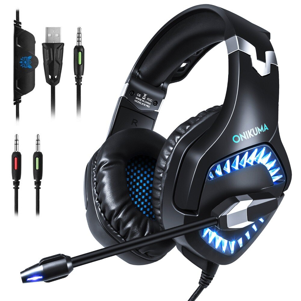 Gaming Headset Super Bass LED with Microphone - K1B Pro