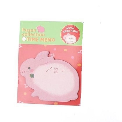 COD - S636 Tempelan Kertas Catatan Memo Note Karakter Animal Lucu Unik / Sticky Notes Karakter Animal-Kelinci
