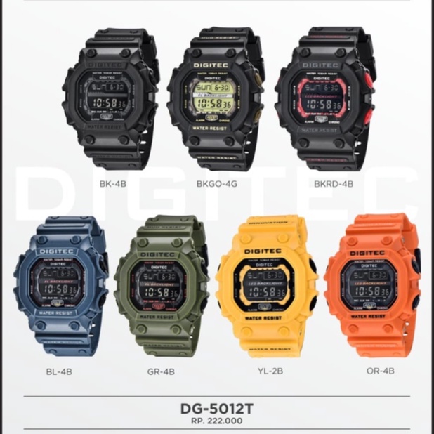 TERLARIS  JAM TANGAN ORIGINAL DIGITEC DG 5012T DG 5012
