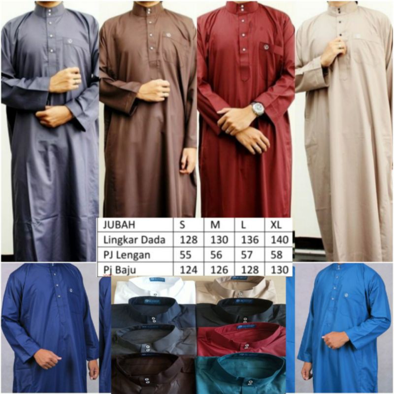 Al Khoir Jubah pria Haramain katun premium