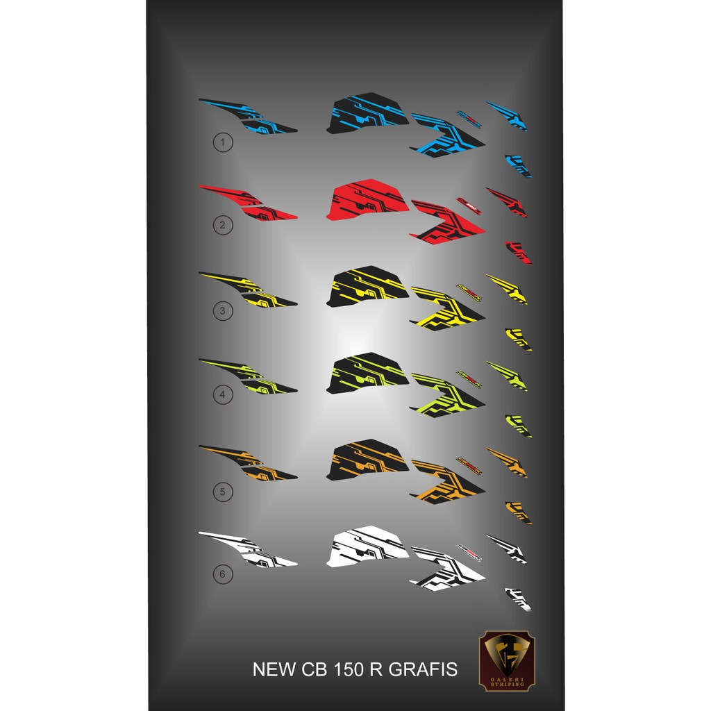Striping cb 150 r 2016-2019 - Stiker Decal new cb150R grafis