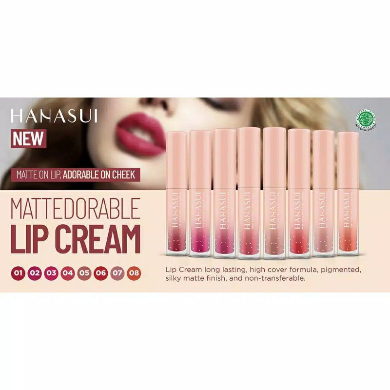 HANASUI MATTEDORABLE LIP CREAM - LIP CREAM HANASUI/ LIPSTICK TERLARIS