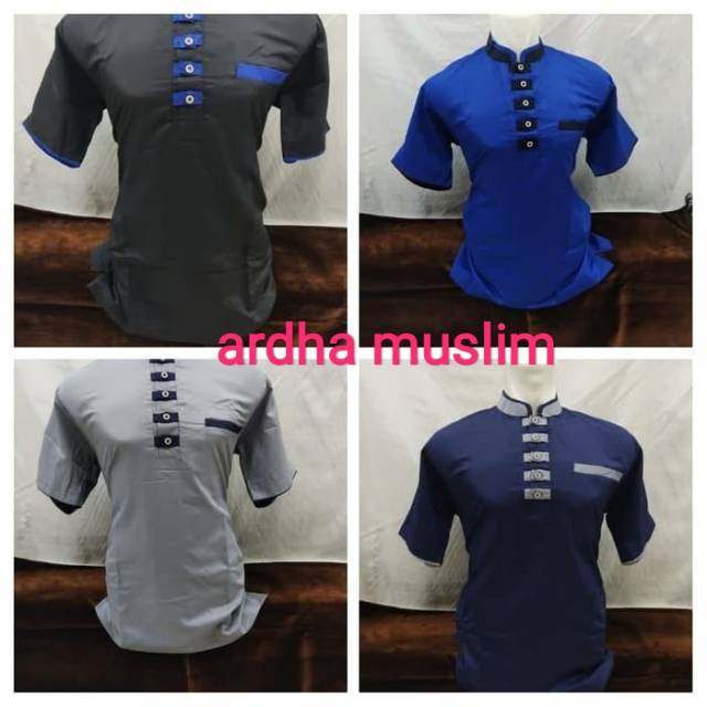 Baju koko terbaru dewasa tangan pendek warna II fashion muslim