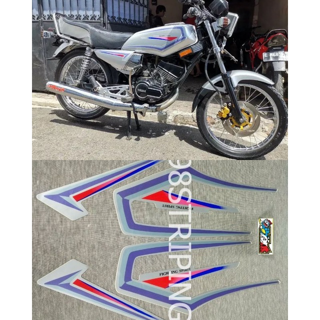 STRIPING RX KING SILVER TAHUN 2000 2001 STIKER LIS STANDAR ORI YAMAHA