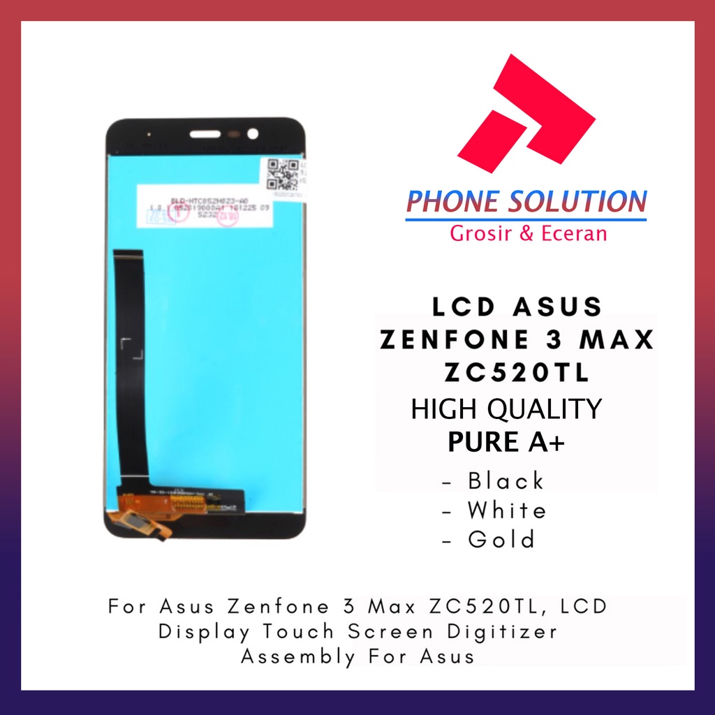 LCD Asus Zenfone 3 Max ZC520TL Fullset Touchscreen // Supplier LCD Asus Zenfone 3 - Garansi 1 Bulan