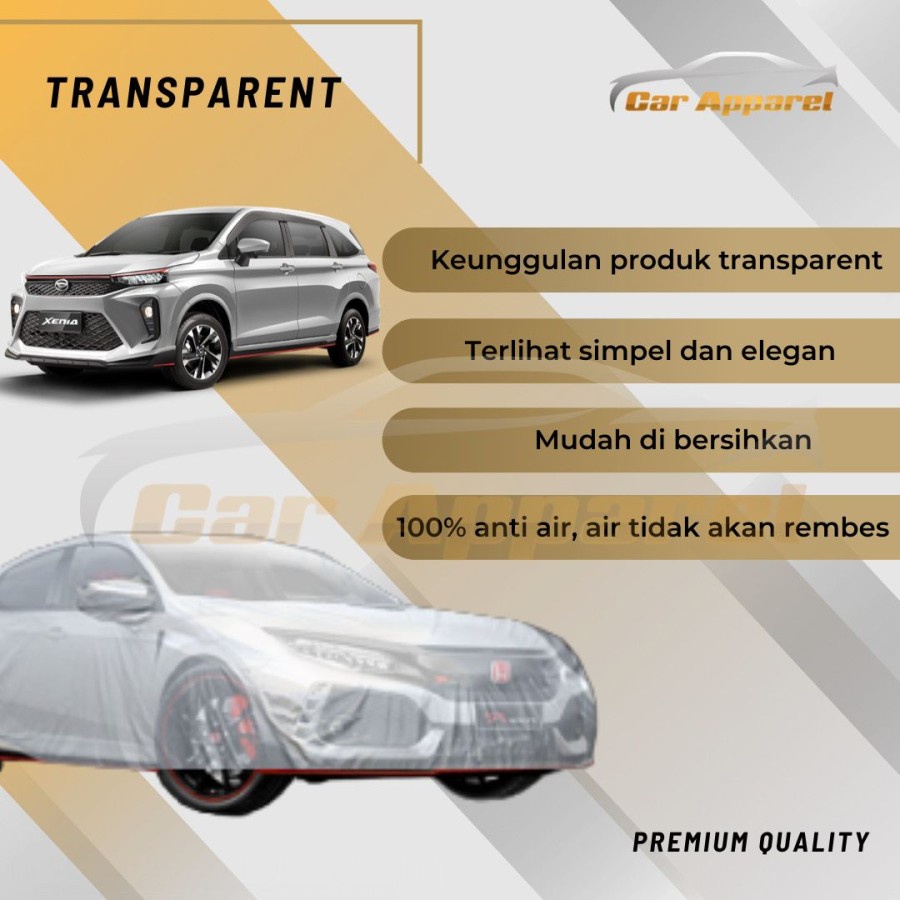 Cover Mobil All New Xenia 2022 Transparan Transparent Car Cover Xenia